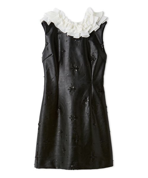 LILY BROWN LB CANDYフリルカラー付き2wayミニワンピース L.B CANDY STOCK]フリルカラー付き2wayミニワンピース(Hearts2Hearts