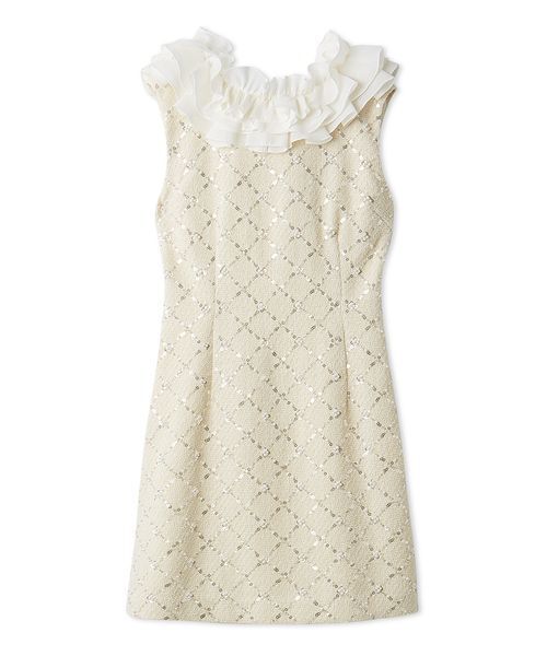 L.B CANDY STOCK]フリルカラー付き2wayミニワンピース（ワンピース