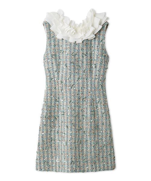 LILY BROWN LB CANDYフリルカラー付き2wayミニワンピース L.B CANDY STOCK]フリルカラー付き2wayミニワンピース(Hearts2Hearts