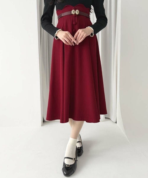 an another angelus(アンアナザーアンジェラス)の「ローズカメオバックルゴムベルト/fint フィント(ベルト・レディース・ブラック/ボルドー/ネイビー・FREE)」の6枚目の写真