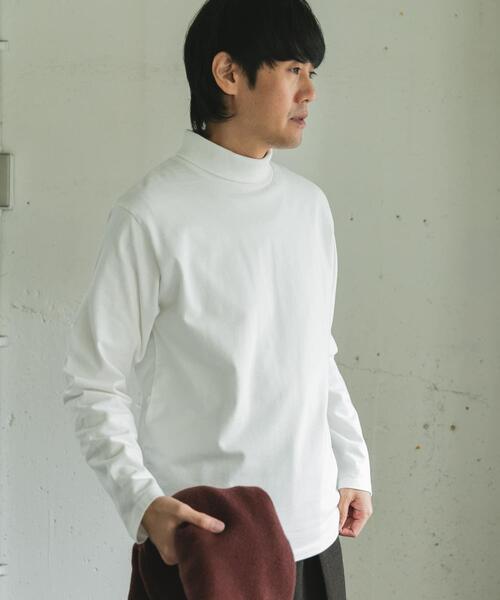 URBAN RESEARCH DOORS（アーバンリサーチドアーズ）の「Grow Organic タートルネックTシャツ（Tシャツ/カットソー・メンズ・オフホワイト/ブラウン・LARGE/MEDIUM）」の3枚目の写真