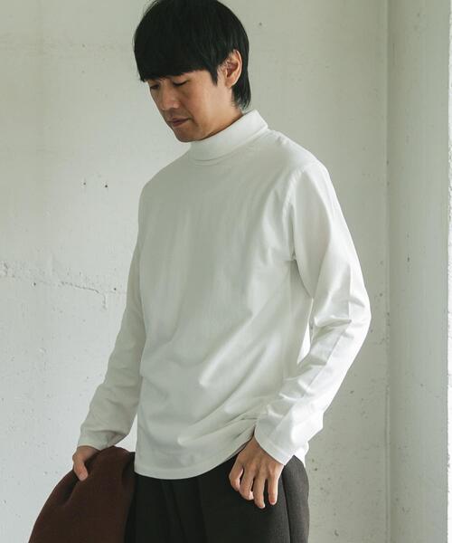 URBAN RESEARCH DOORS（アーバンリサーチドアーズ）の「Grow Organic タートルネックTシャツ（Tシャツ/カットソー・メンズ・オフホワイト/ブラウン・LARGE/MEDIUM）」の5枚目の写真