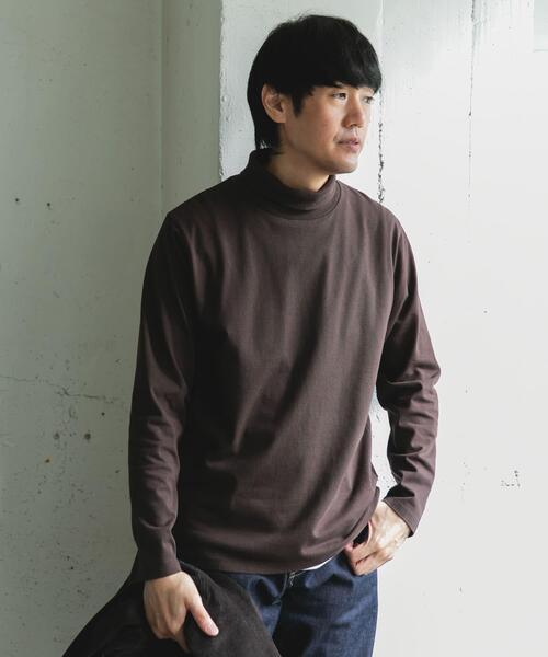 URBAN RESEARCH DOORS（アーバンリサーチドアーズ）の「Grow Organic タートルネックTシャツ（Tシャツ/カットソー・メンズ・オフホワイト/ブラウン・LARGE/MEDIUM）」の14枚目の写真