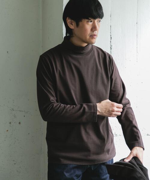 URBAN RESEARCH DOORS（アーバンリサーチドアーズ）の「Grow Organic タートルネックTシャツ（Tシャツ/カットソー・メンズ・オフホワイト/ブラウン・LARGE/MEDIUM）」の15枚目の写真