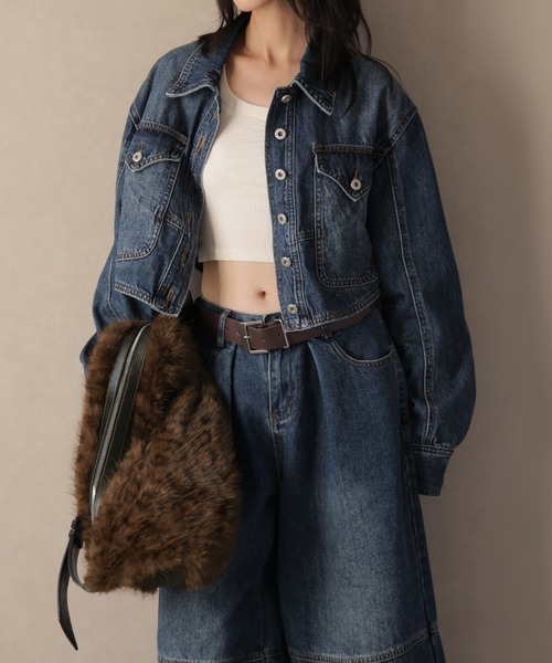 Ulysses（ユリシス）の「アニマル柄ファーショルダーバッグ（ショルダーバッグ・レディース・モカ/ピンクベージュ・F）」の3枚目の写真