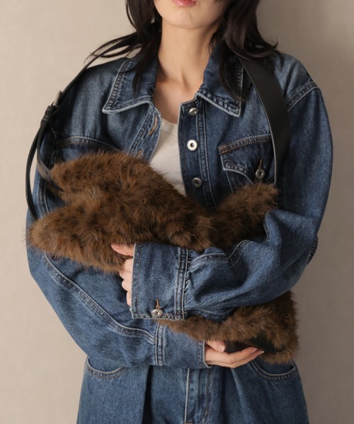 Ulysses（ユリシス）の「アニマル柄ファーショルダーバッグ（ショルダーバッグ・レディース・モカ/ピンクベージュ・F）」の14枚目の写真