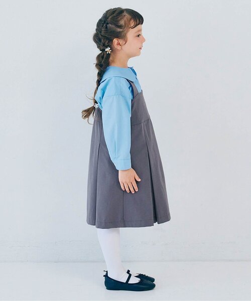 p.premier（ピードットプルミエ）の「【ジュニア対応】サスペンダープリーツジャンパースカート（スーツスカート・キッズ・ブラック/グレー/ネイビー・90/100/110/120/130/140）」の15枚目の写真