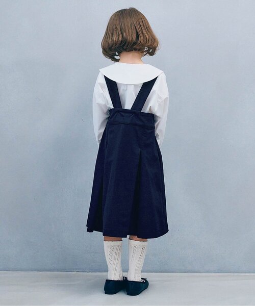 p.premier（ピードットプルミエ）の「【ジュニア対応】サスペンダープリーツジャンパースカート（スーツスカート・キッズ・ブラック/グレー/ネイビー・90/100/110/120/130/140）」の21枚目の写真