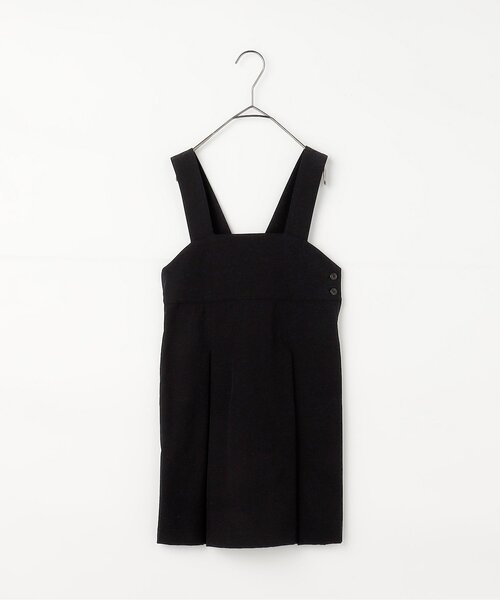 p.premier（ピードットプルミエ）の「【ジュニア対応】サスペンダープリーツジャンパースカート（スーツスカート・キッズ・ブラック/グレー/ネイビー・90/100/110/120/130/140）」の4枚目の写真