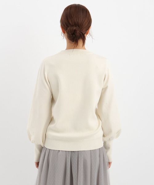 Andemiu(アンデミュウ)の「ソデパールニット606759(ニット/セーター・レディース・ブラック/ナチュラル/アイボリー・FREE)」の13枚目の写真