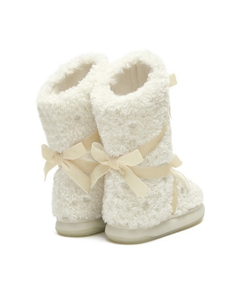 ROCKFISH WEATHERWEAR（ロックフィッシュウェザーウェア）の「[X SUSAN FANG] FURRY MIDDLE BOOTS（ブーツ・レディース・ピンク/クリーム・24.0cm/23.0cm/25.0cm）」の16枚目の写真