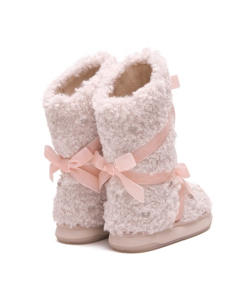 ROCKFISH WEATHERWEAR（ロックフィッシュウェザーウェア）の「[X SUSAN FANG] FURRY MIDDLE BOOTS（ブーツ・レディース・ピンク/クリーム・24.0cm/23.0cm/25.0cm）」の8枚目の写真