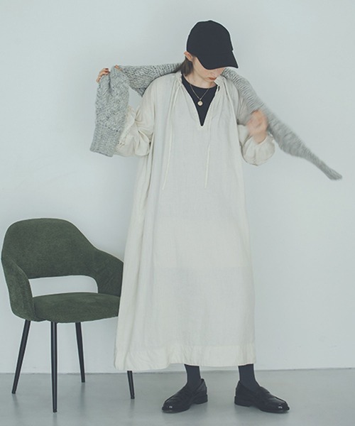 セール】《natural by clip》14リネンレースワンピース（ワンピース