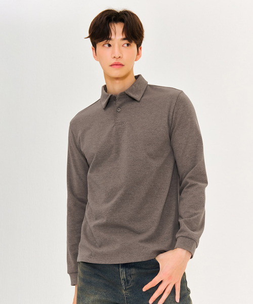 CHASECULT（チェイスカルト）の「男性ソフトウォームカラーTシャツ-ブラウン（ポロシャツ・メンズ・ブラウン・100/95/105）」の5枚目の写真