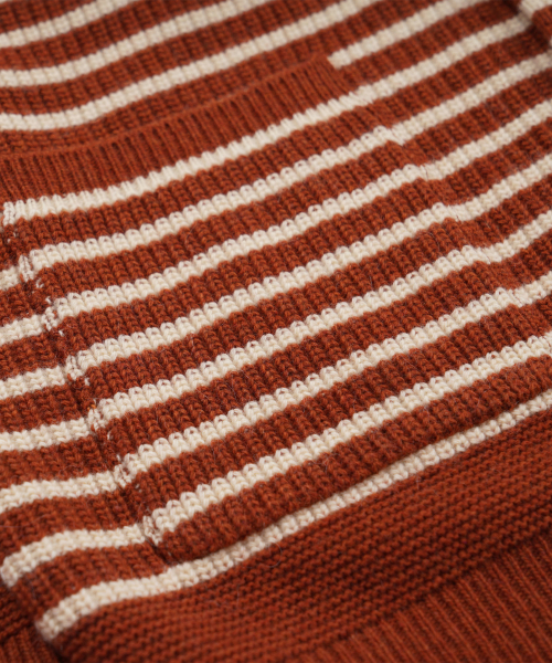 FRIZMWORKS(フリズムワークス)の「WOOL STRIPE ROUND CARDIGAN _ BRICK(カーディガン/ボレロ・メンズ・その他・SMALL/MEDIUM/LARGE/X-LARGE)」の5枚目の写真