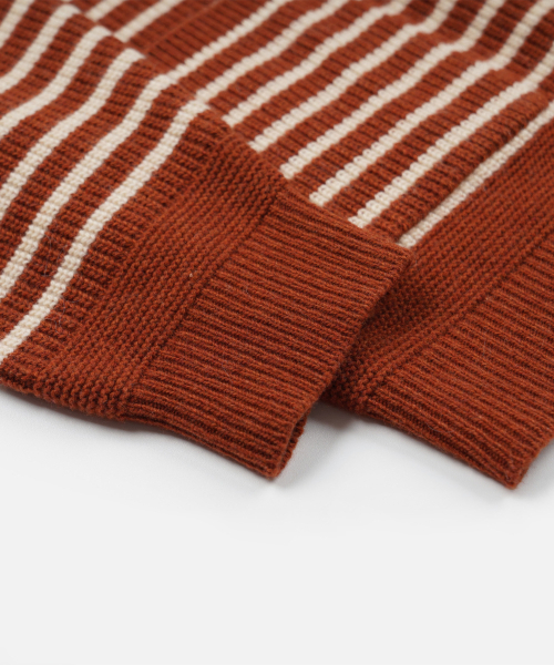 FRIZMWORKS(フリズムワークス)の「WOOL STRIPE ROUND CARDIGAN _ BRICK(カーディガン/ボレロ・メンズ・その他・SMALL/MEDIUM/LARGE/X-LARGE)」の6枚目の写真