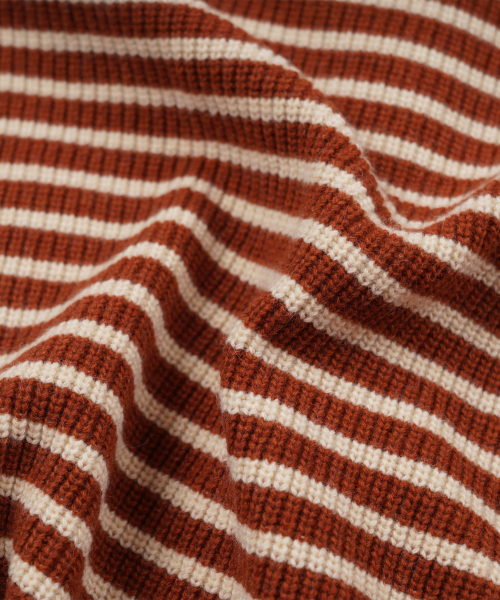 FRIZMWORKS(フリズムワークス)の「WOOL STRIPE ROUND CARDIGAN _ BRICK(カーディガン/ボレロ・メンズ・その他・SMALL/MEDIUM/LARGE/X-LARGE)」の7枚目の写真
