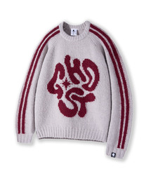 GHOST REPUBLIC（ゴーストリパブリック）の「モヘアグラフィックラグラントラックブークルニット GKM-159（ニット/セーター）」