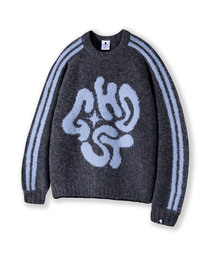 GHOST REPUBLIC（ゴーストリパブリック）の「モヘアグラフィックラグラントラックブークルニット GKM-159（ニット/セーター）」