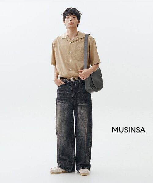 MUSINSA STANDARD（ムシンサスタンダード）の「リラックスドCRオープンカラー半袖シャツ[サンドベージュ]（シャツ/ブラウス・メンズ・その他・X-LARGE/XX-LARGE/SMALL/MEDIUM/LARGE）」の6枚目の写真