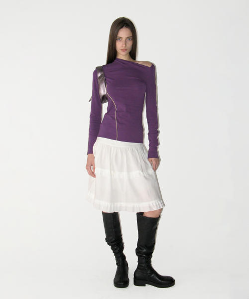 SUNBURNPROJECT(サンバーンプロジェクト)の「Frill Midi Skirt, WHITE(スカート・レディース・その他・MEDIUM/SMALL)」の1枚目の写真