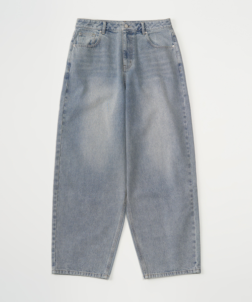 TOFFEE（トフィー）の「ダンボデニムパンツ(VINTAGE BLUE)（デニムパンツ・メンズ・その他・SMALL/MEDIUM/LARGE/X-LARGE/X-SMALL）」の2枚目の写真