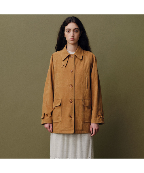 BAIE OUD(ベイウード)の「Suede single half jacket_beige(その他アウター・レディース・ベージュ・FREE)」の1枚目の写真