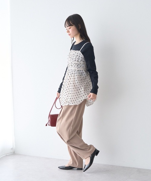 earth music&ecology（アースミュージックアンドエコロジー）の「ドットバルーンキャミチュニック（チュニック・レディース・ブラック系その他5/ドット・FREE）」の10枚目の写真