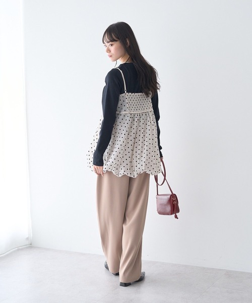 earth music&ecology（アースミュージックアンドエコロジー）の「ドットバルーンキャミチュニック（チュニック・レディース・ブラック系その他5/ドット・FREE）」の11枚目の写真