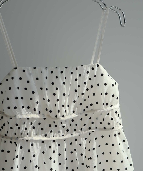 earth music&ecology（アースミュージックアンドエコロジー）の「ドットバルーンキャミチュニック（チュニック・レディース・ブラック系その他5/ドット・FREE）」の20枚目の写真