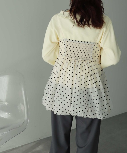 earth music&ecology（アースミュージックアンドエコロジー）の「ドットバルーンキャミチュニック（チュニック・レディース・ブラック系その他5/ドット・FREE）」の17枚目の写真