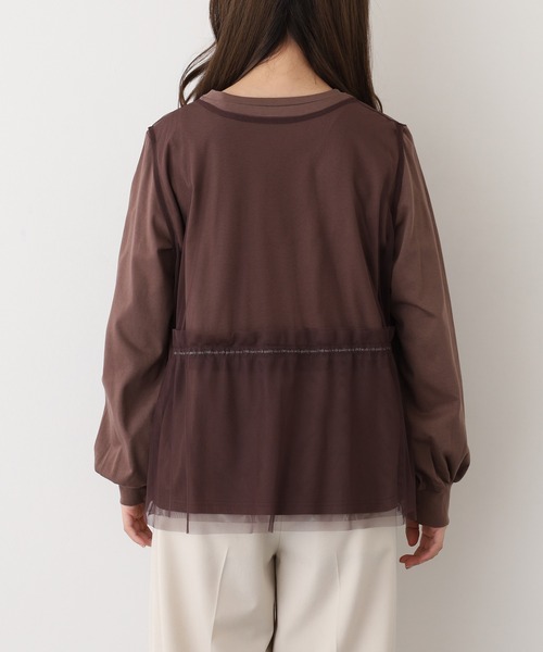 A.N.L(エーエヌエル レーベル)の「A.N.L チュールベストレイヤードトップス(Tシャツ/カットソー・レディース・ブラウン/ブラック/チャコールグレー・38)」の18枚目の写真