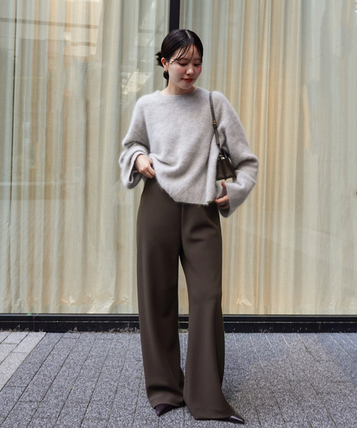 plage（プラージュ）の「《一部カラーWEB限定追加》Bias Relax パンツ 7（その他パンツ・レディース・ブラック/オートミール/ベージュ/ブラウン・34/36/38）」の12枚目の写真