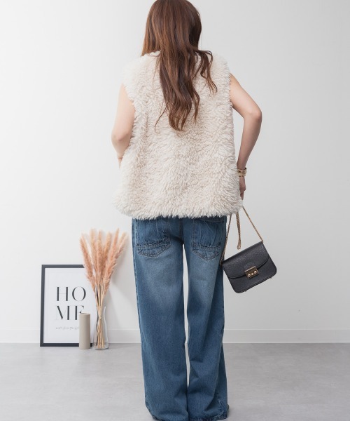 aity(アイティ)の「デニムサロペットワイドパンツ ワイドシルエット 綿100%(サロペット/オーバーオール・レディース・ブルー/ブラック/ネイビー・M/L/LL/3L/4L)」の19枚目の写真
