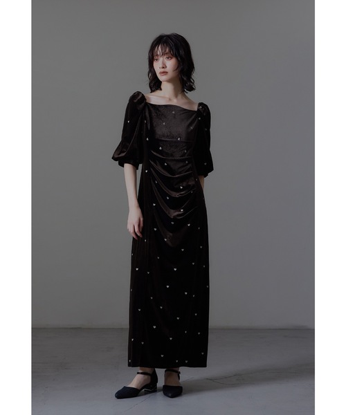 スイートハートベロアドレス 結婚式 二次会 成人式 同窓会 パーティー