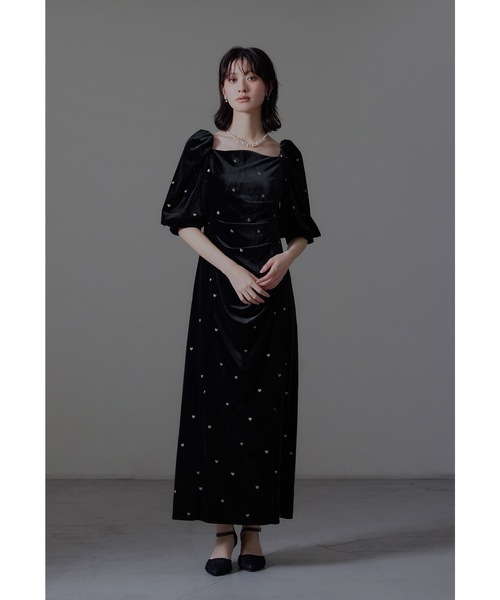 スイートハートベロアドレス 結婚式 二次会 成人式 同窓会 パーティー