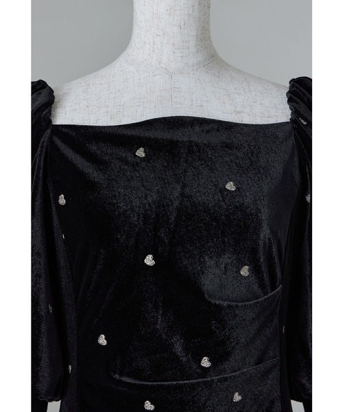 セール】スイートハートベロアドレス 結婚式 二次会 成人式 同窓会