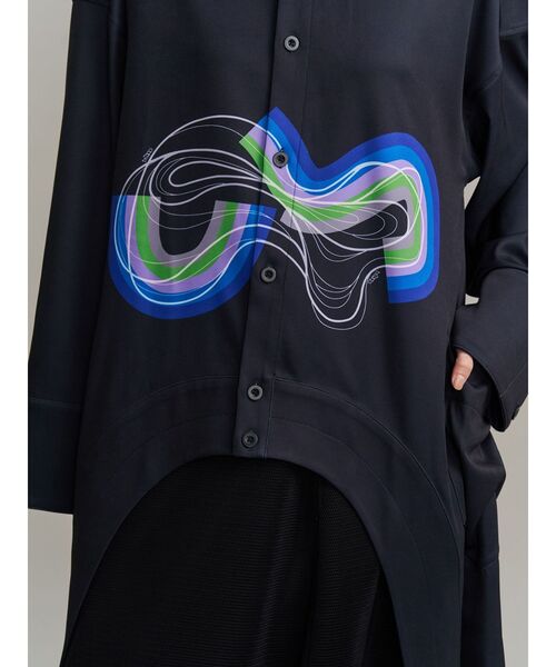 UN3D.（アンスリード）の「STRATUM LAYER SH【セットアップ着用可能】 / ストレイタムレイヤーシャツ（シャツ/ブラウス・レディース・ホワイト/ブラック・36/38）」の22枚目の写真