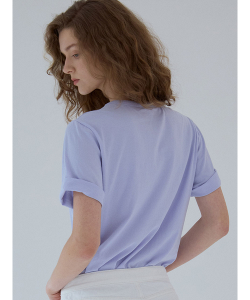 GRIDAJ（クリダジェイ）の「UネックターンアップバクシTシャツ[パープル]（Tシャツ/カットソー・レディース・パープル・FREE）」の5枚目の写真