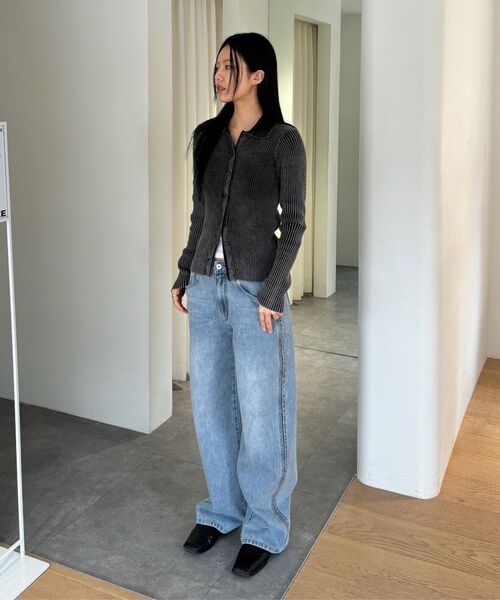 INSILENCE WOMEN（インサイレンスウーマン）の「サイドラインカットデニム ブラック（デニムパンツ・レディース・その他・SMALL/MEDIUM/LARGE）」の14枚目の写真