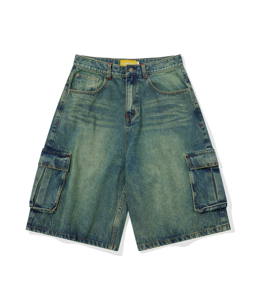 MAINBOOTH(メインブース)の「Vintage Cargo Denim Shorts(BLUE)(その他パンツ・レディース・その他・1/2/3)」の1枚目の写真