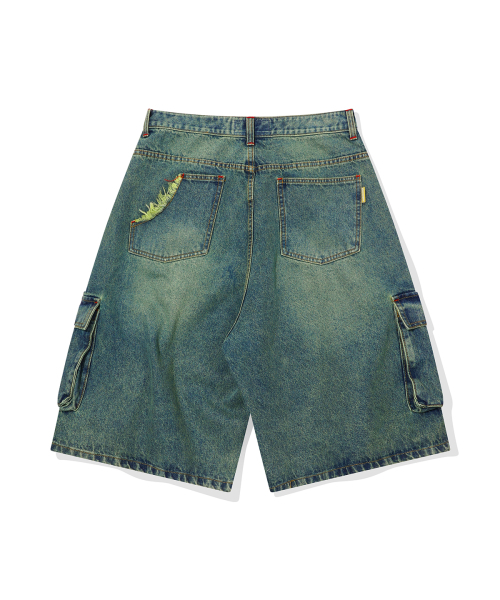MAINBOOTH(メインブース)の「Vintage Cargo Denim Shorts(BLUE)(その他パンツ・レディース・その他・1/2/3)」の2枚目の写真