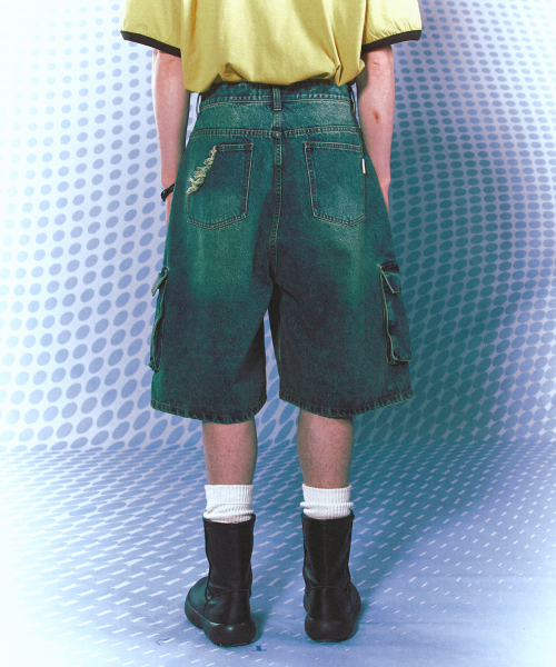 MAINBOOTH(メインブース)の「Vintage Cargo Denim Shorts(BLUE)(その他パンツ・レディース・その他・1/2/3)」の6枚目の写真