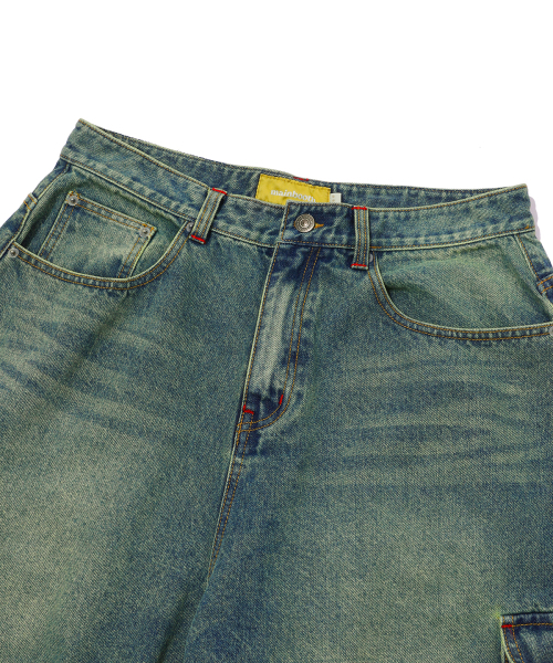 MAINBOOTH(メインブース)の「Vintage Cargo Denim Shorts(BLUE)(その他パンツ・レディース・その他・1/2/3)」の7枚目の写真