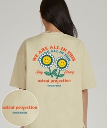 スマイルデイジーラウンドネック15番手コットン半袖Tシャツ_バター