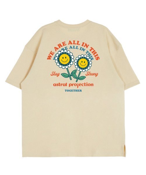 ASTRAL PROJECTION(アストラルプロジェクション)の「スマイルデイジーラウンドネック15番手コットン半袖Tシャツ_バター(Tシャツ/カットソー・レディース・その他・LARGE/X-LARGE/XX-LARGE)」の3枚目の写真