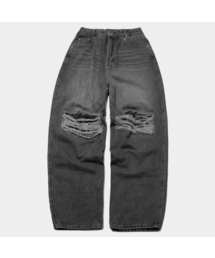 SOME PLACE（サムプレイス）の「Camo Damage Point Washing Balloon Fit Wide Denim Pants _ 2COLOR（デニムパンツ・レディース）」