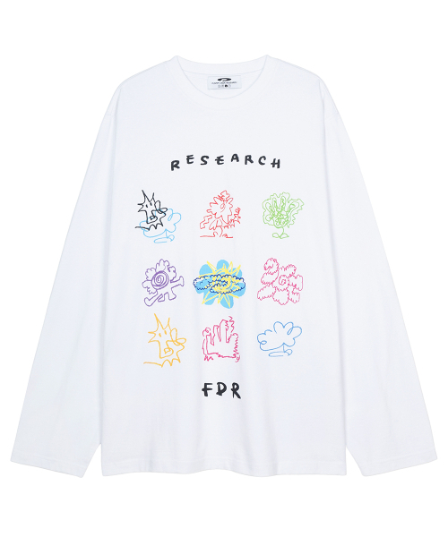 FDR（エフディーアール）の「Kids doodle Long sleeve White（Tシャツ/カットソー・メンズ・その他・SMALL/MEDIUM/LARGE）」の2枚目の写真