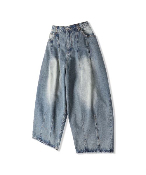 ZENDUST(ジェンダスト)の「Lun Super Wide Dart Denim Pants BLUE(デニムパンツ・レディース・ブルー・X-SMALL/MEDIUM/X-LARGE)」の3枚目の写真