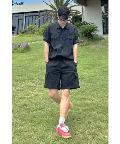 THE MILE（ザマイル）の「DAILY COTTON UTILITY CARGO PANTS [BLACK]（その他パンツ・メンズ・その他・MEDIUM/LARGE/X-LARGE）」の2枚目の写真